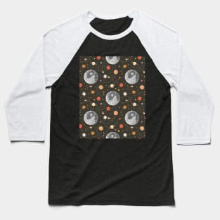 Outer Space Universe Astronomy Pattern Baseball T-Shirt
